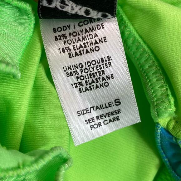 PEIXOTO Amore Ruffled Cheeky Bikini Bottom in Lime Green - Picture 11 of 11